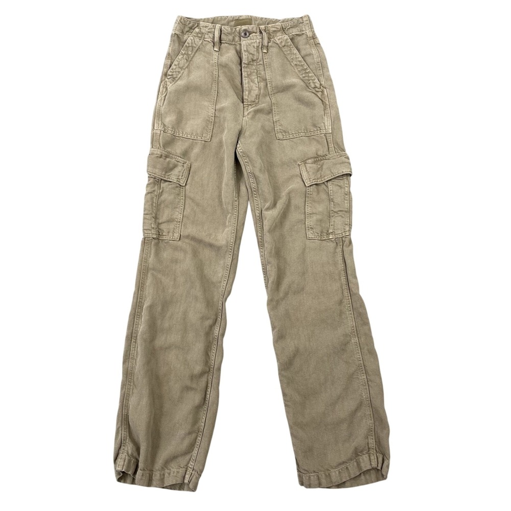 Mother The Private Cargo Sneak Gothic Olive Twill Utility Pant Womens Size 25